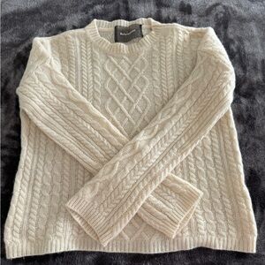 Reformation Cashmere Cable Knit Sweater